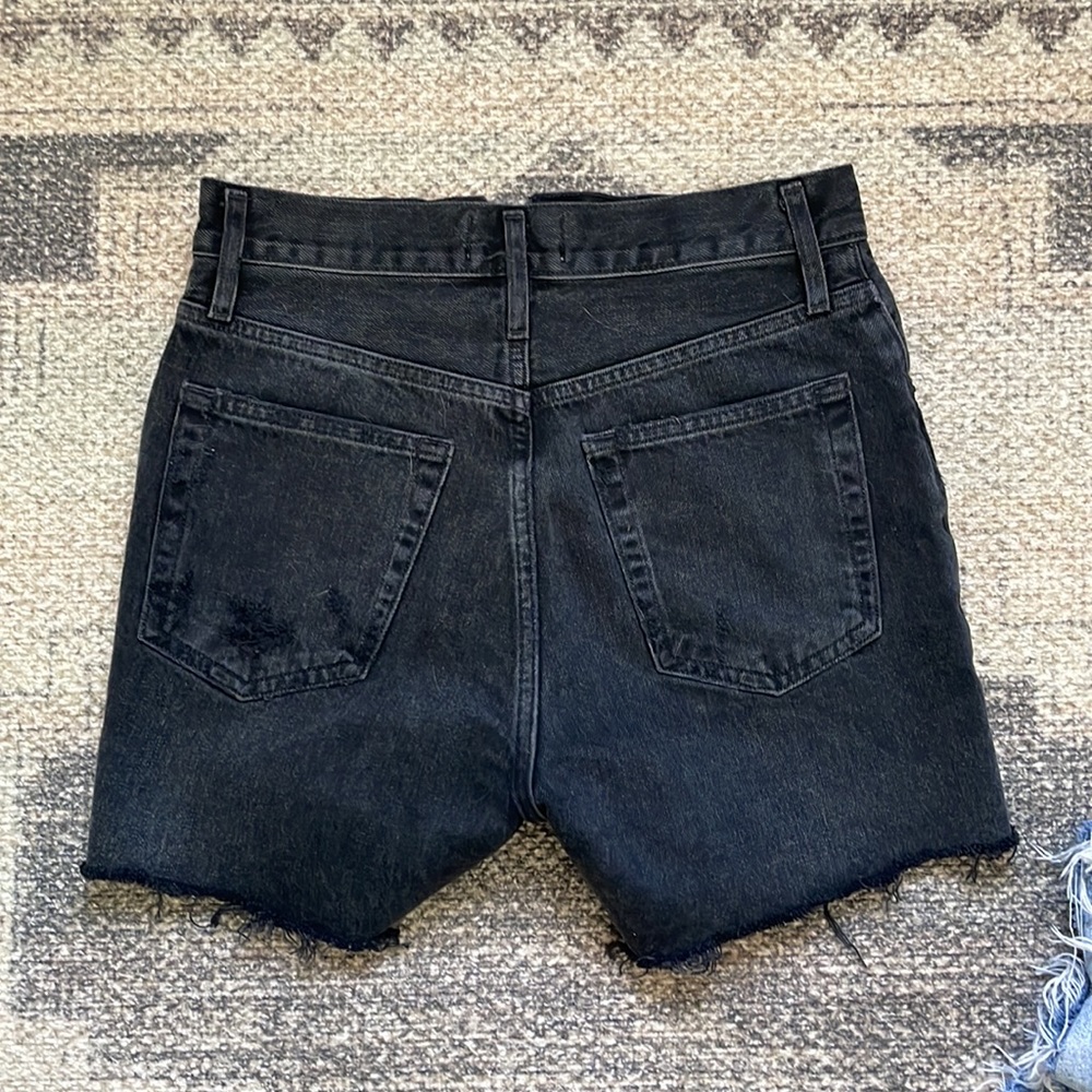 Agolde Black High Rise Shorts - Picture 3 of 4